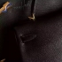 Hermes kelly black epsom leather